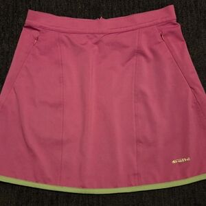 bolle Sport Pink Mini Skirt with Lime Trim. Size M